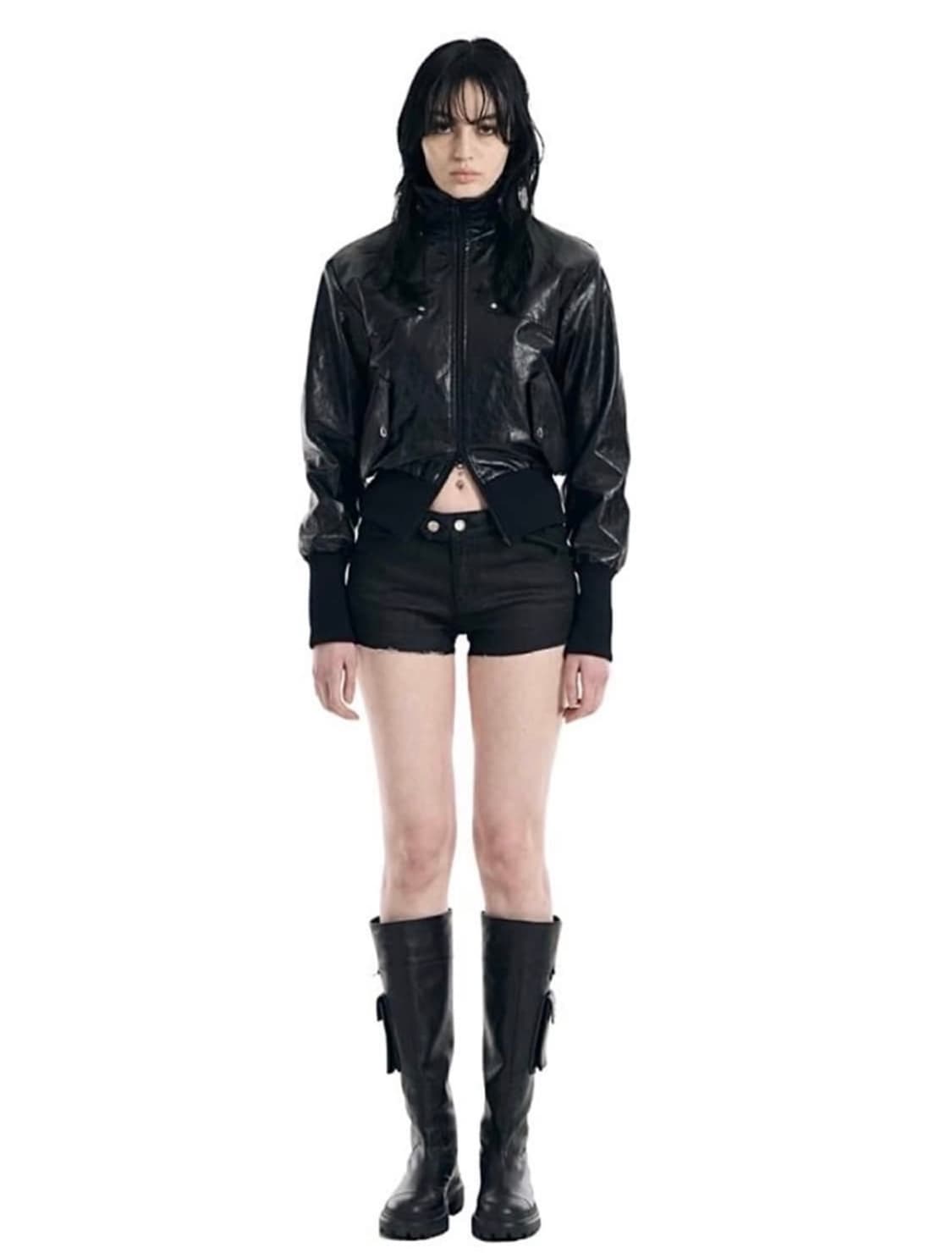 보헤미안서울 보헴서 리벳 포인트 밴딩 점퍼 레더 자켓 상품이미지2