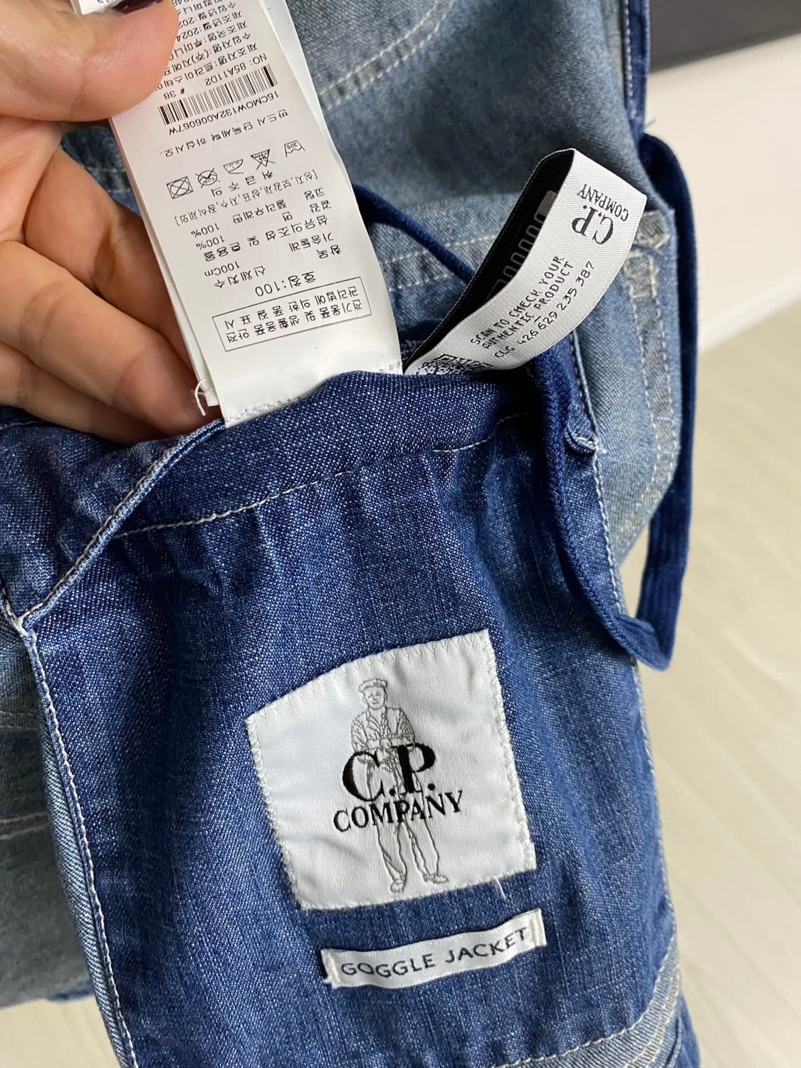 cp컴퍼니 24ss 데님 고글자켓 상품이미지5