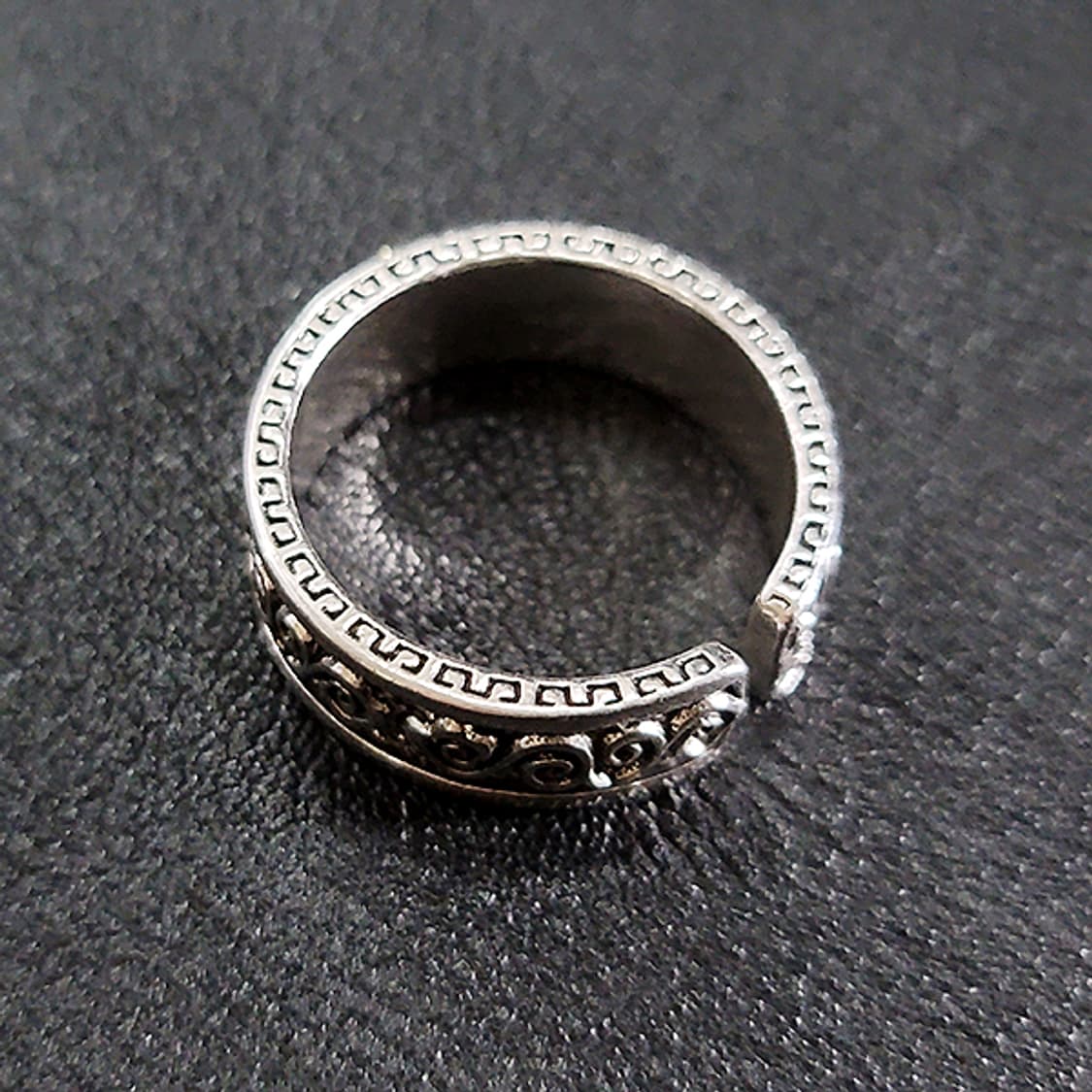 Gildrak 백동 남자 엔틱 빈티지 명품 회오리 용 드래곤 반지 상품이미지5