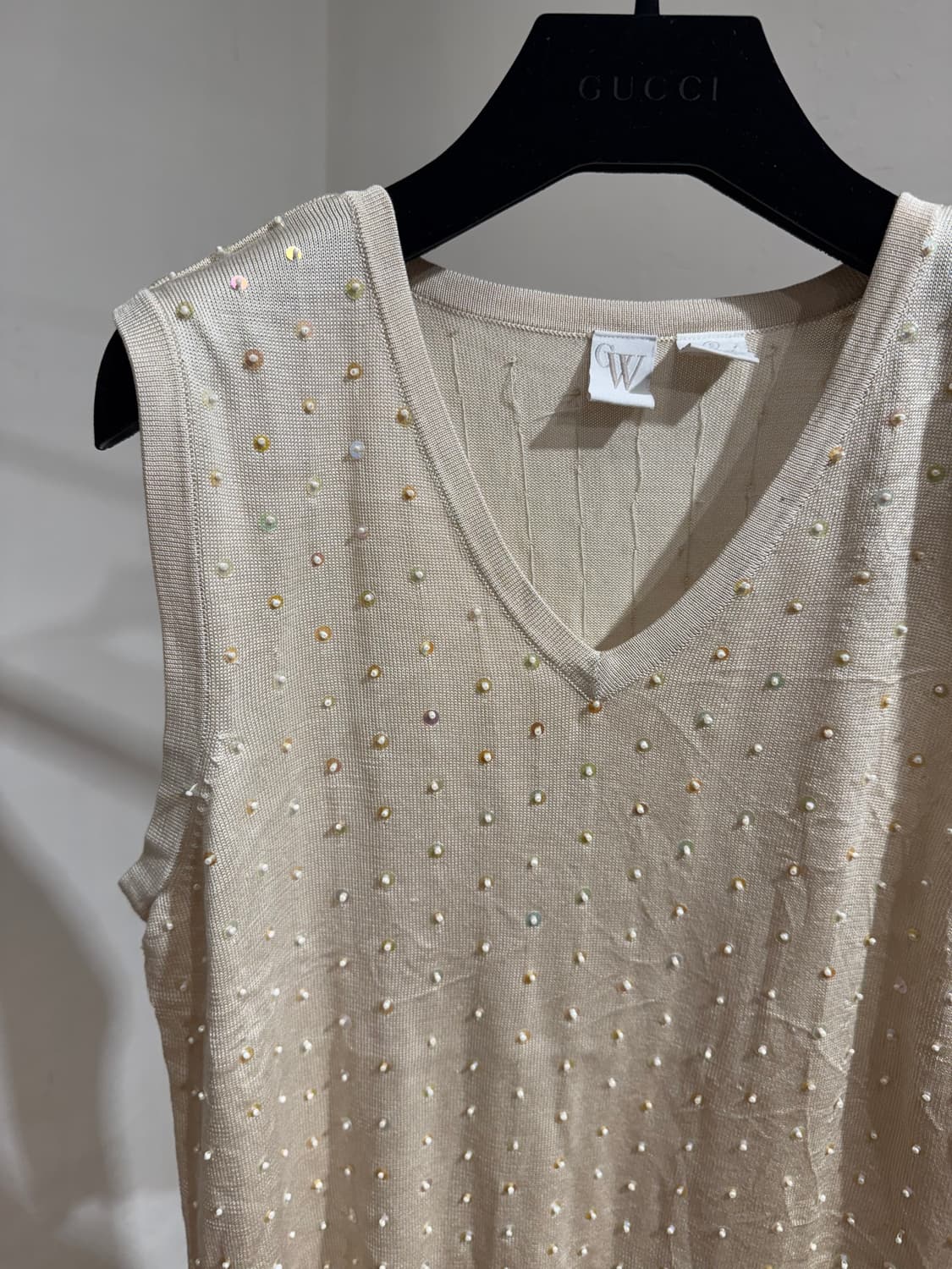 CW) pearl knit vest 상품이미지1