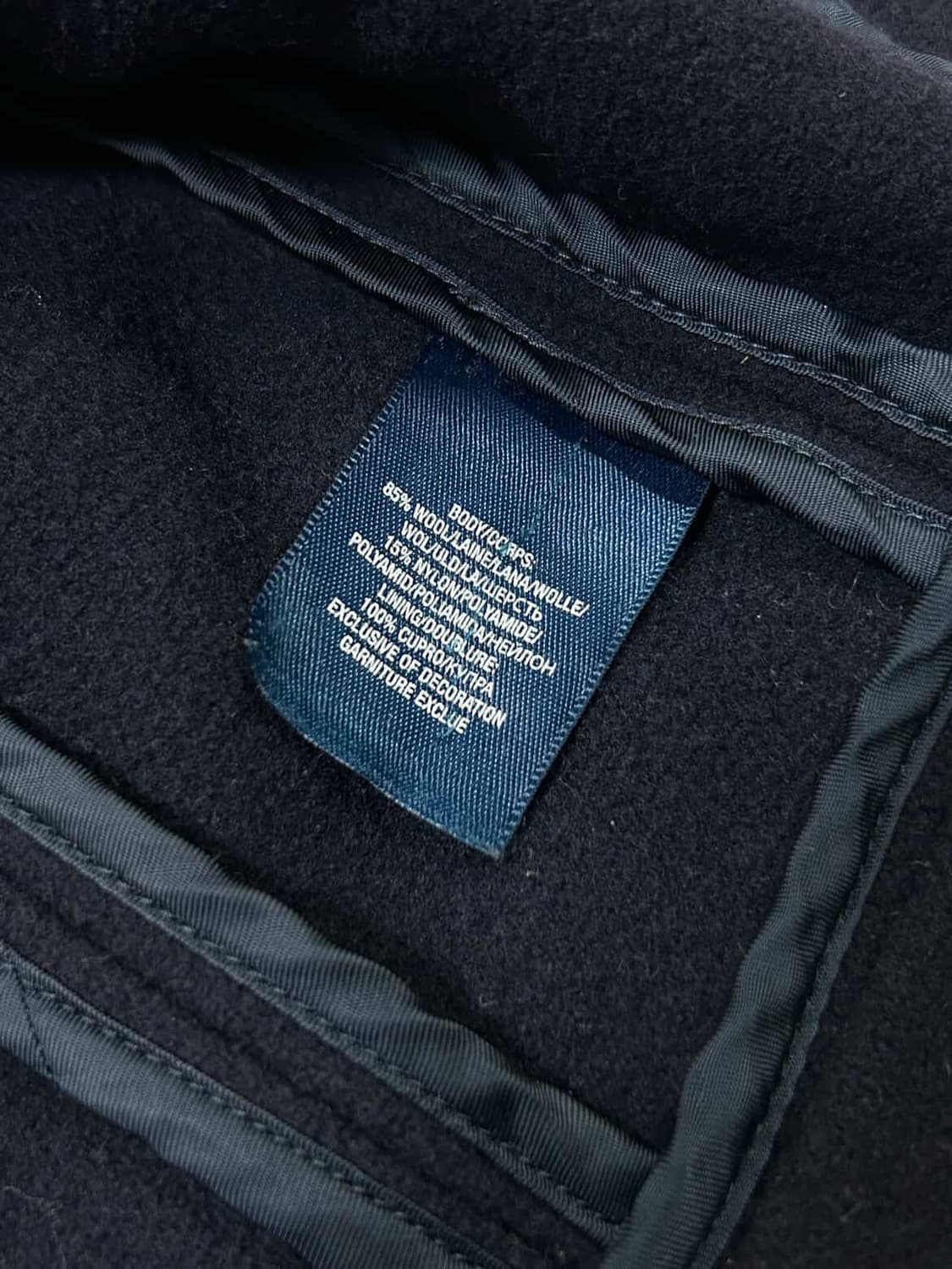 폴로 네이비 울 떡볶이 코트 상품이미지7