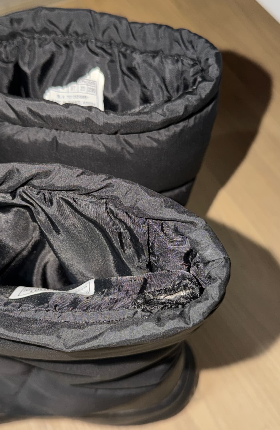 노스페이스 패딩부츠 블랙 스트링슈즈 방한화눕시숏여성화 보온신발230235 상품이미지6