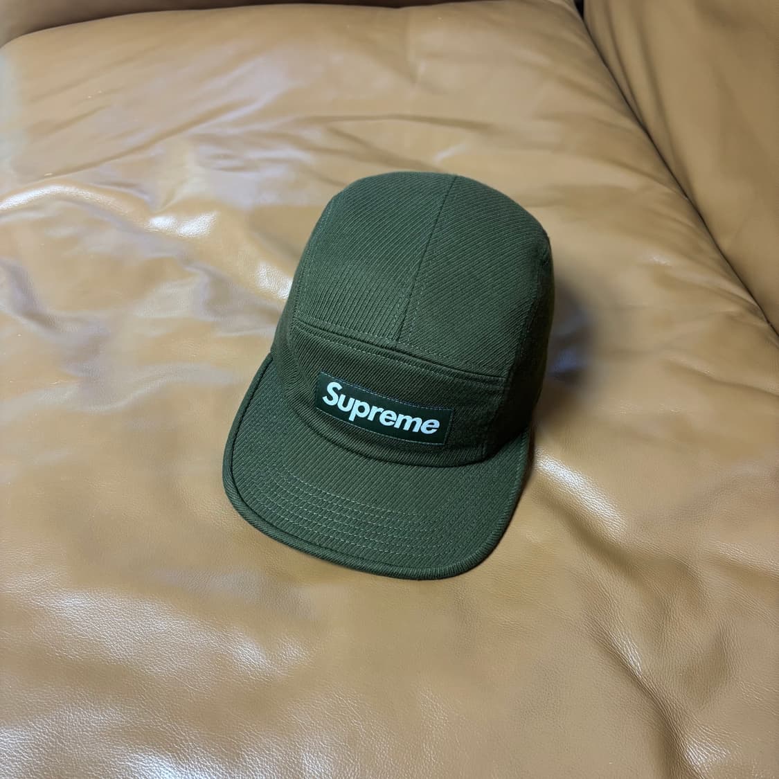 Supreme 슈프림 카키 캠프캡 모자 (Washed Khaki) 상품이미지1