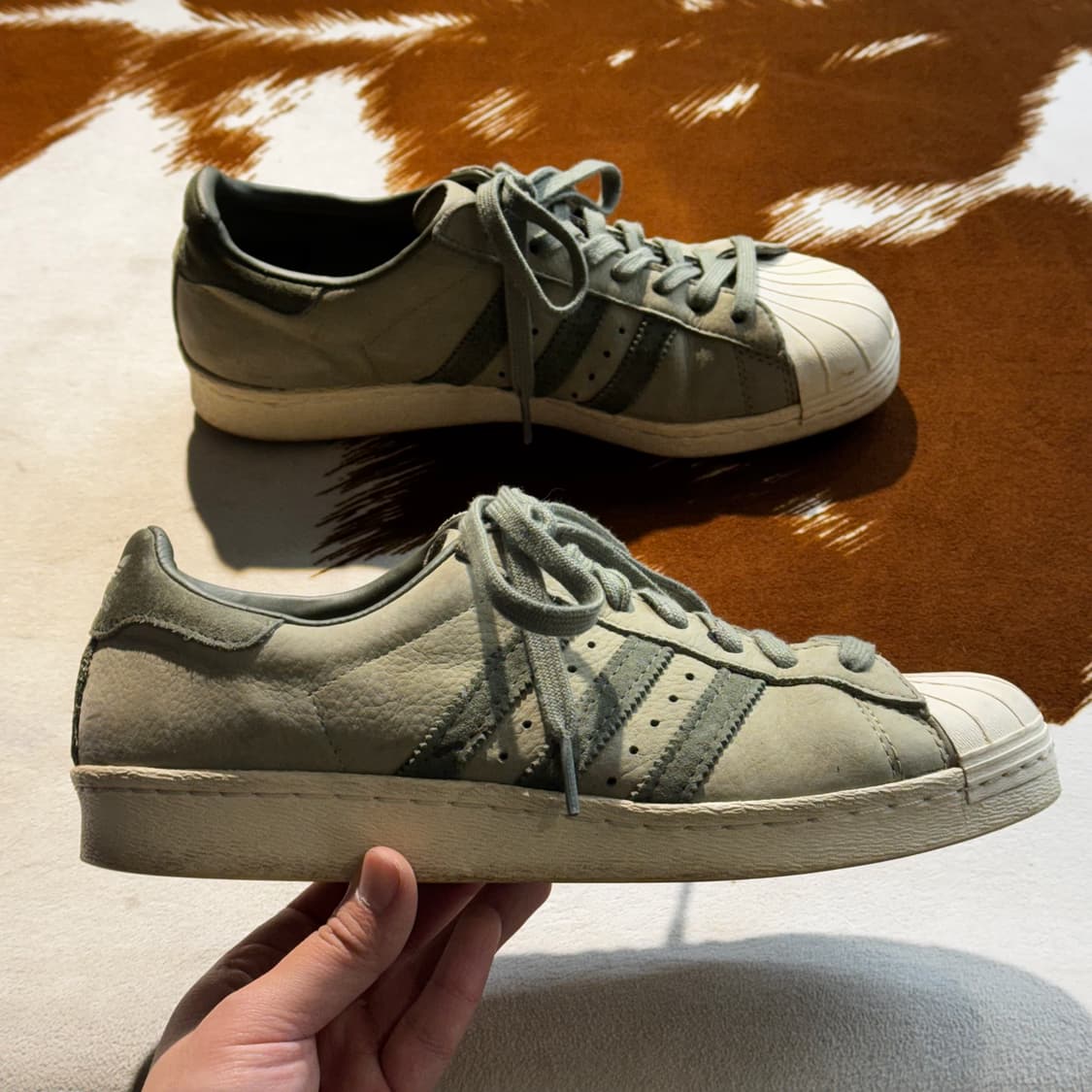 아디다스 슈퍼스타 80s 카키 (260) 레어 상품이미지7