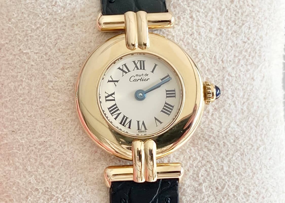 까르띠에 머스트 꼴리제드 24mm 쿼츠 여성용 금장 실버 상품이미지3