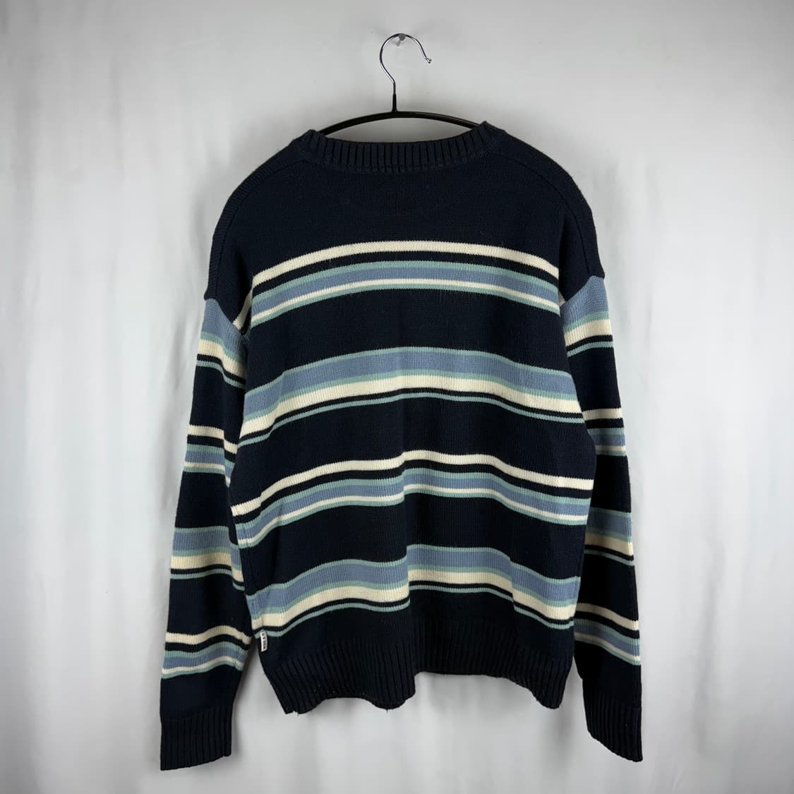 S) 후아유 스트라이프 베어 라운드 니트 상품이미지6