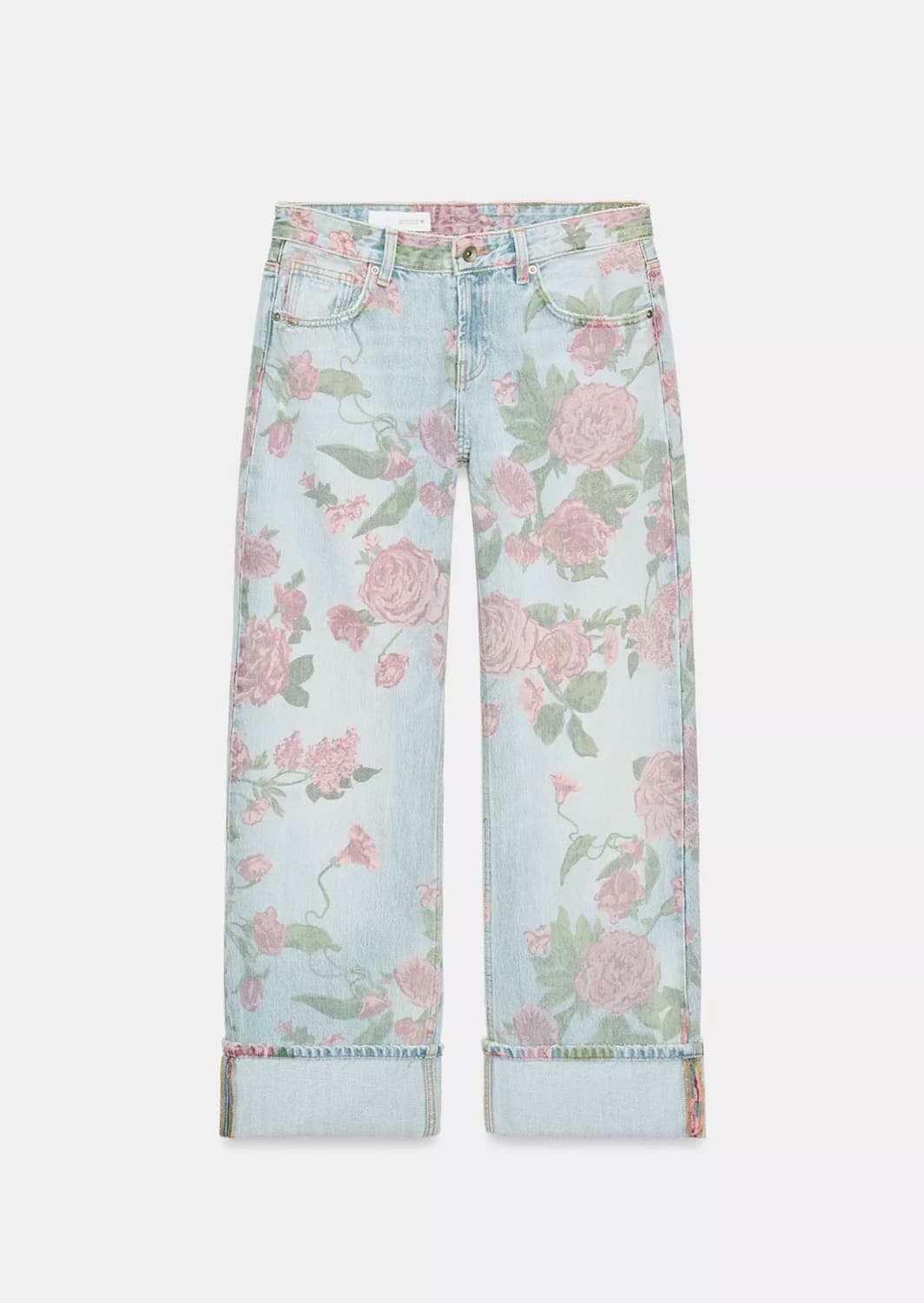 ZARA 자라 프린트 로우라이즈 팬츠 상품이미지1