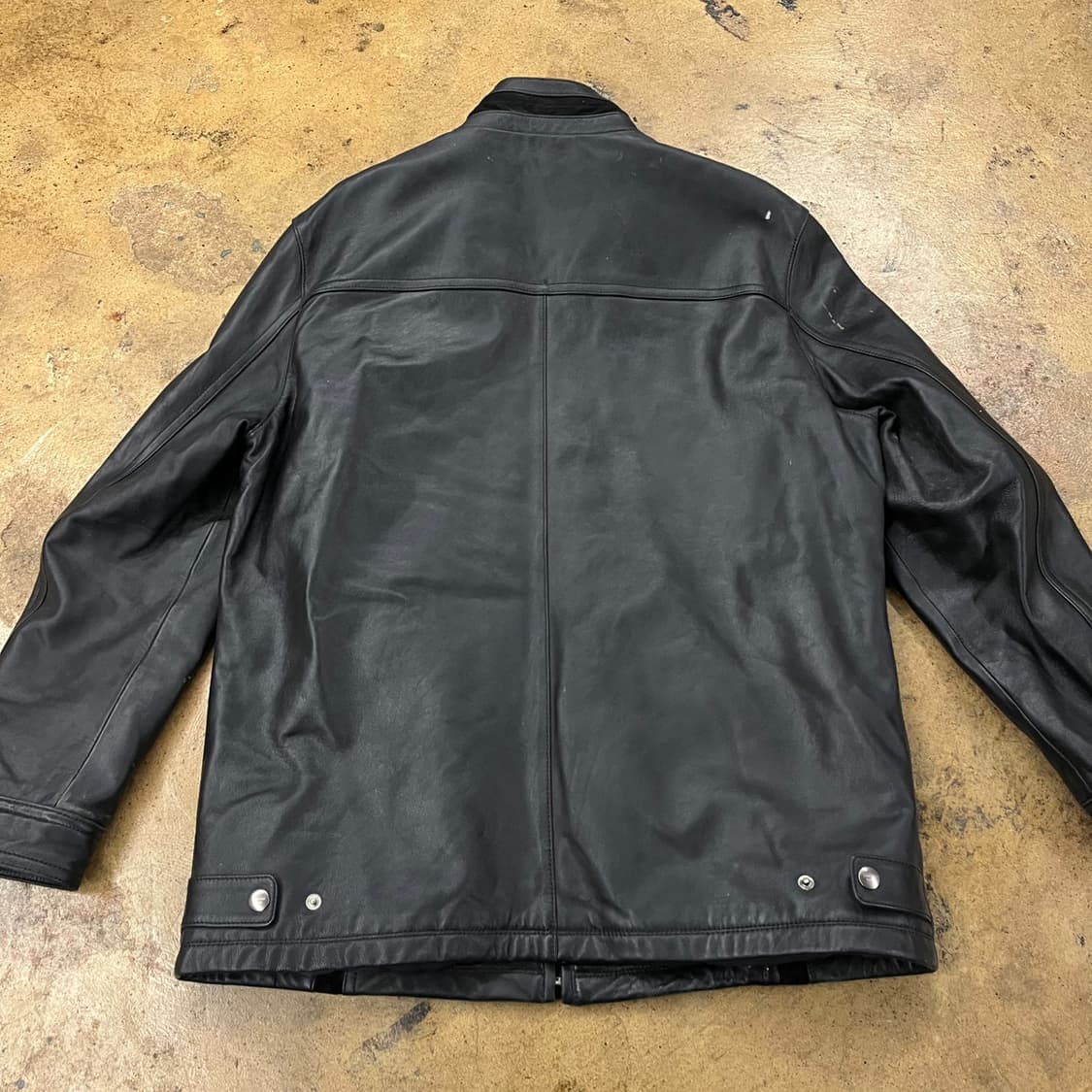[정품/100] 크리스찬오자르 블랙 레더 자켓 b16 상품이미지4