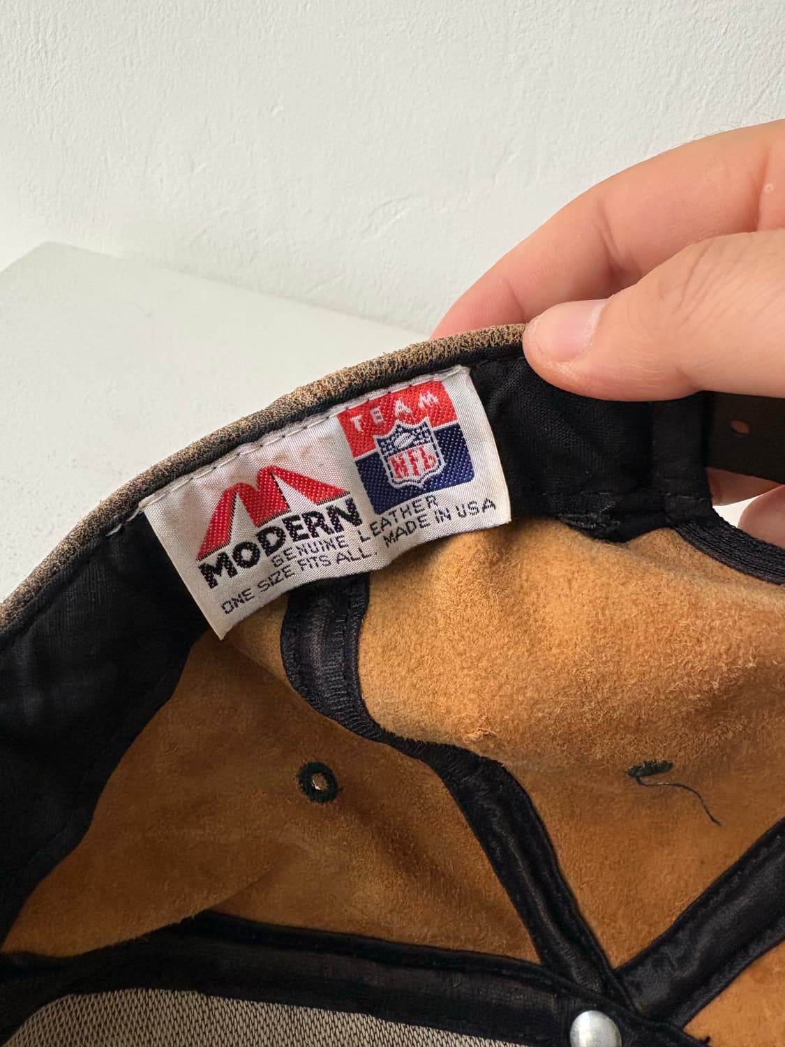90's NFL Green Bay Pakers Leather cap 상품이미지6
