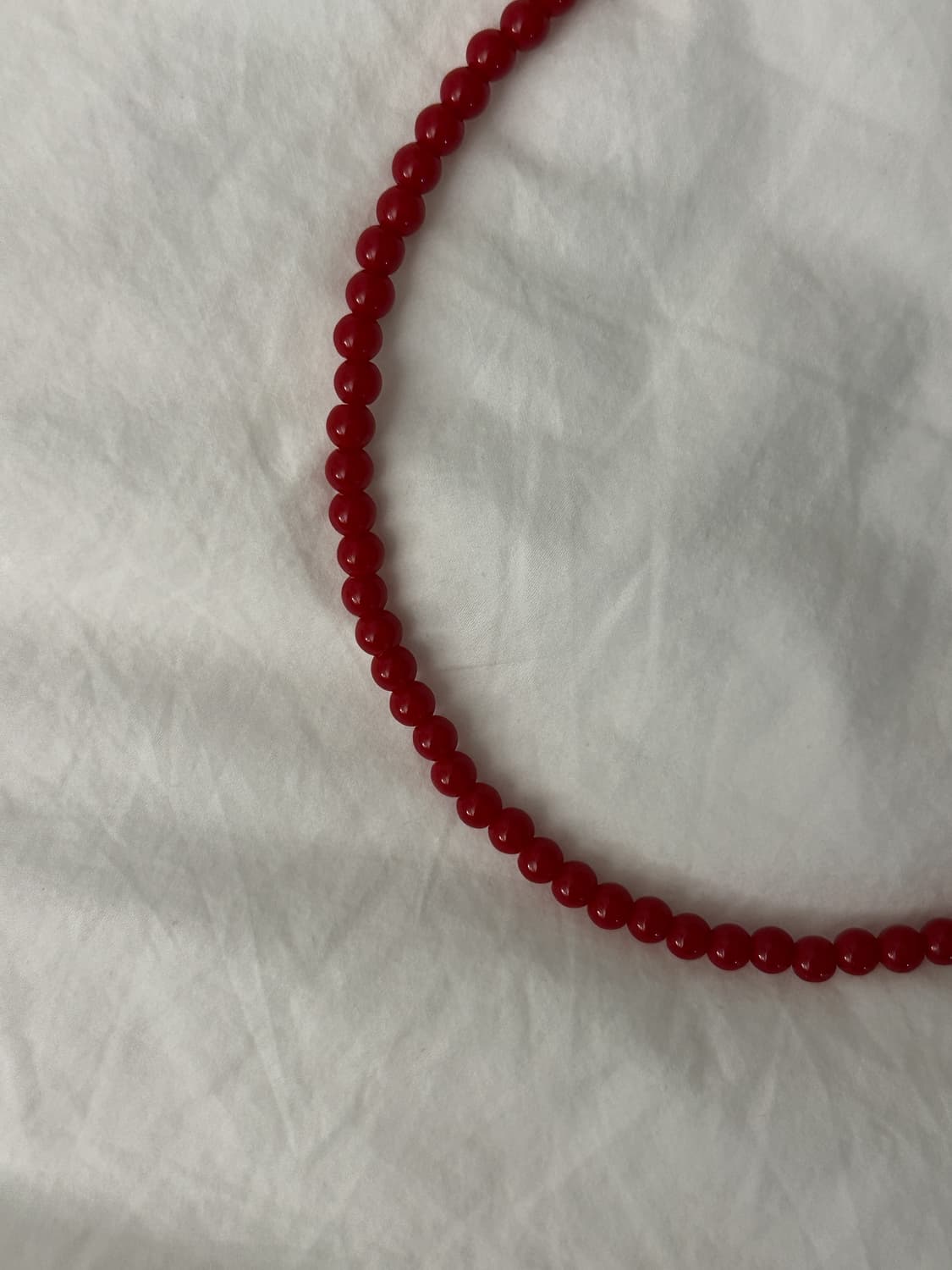 Simple red beads necklace  상품이미지3