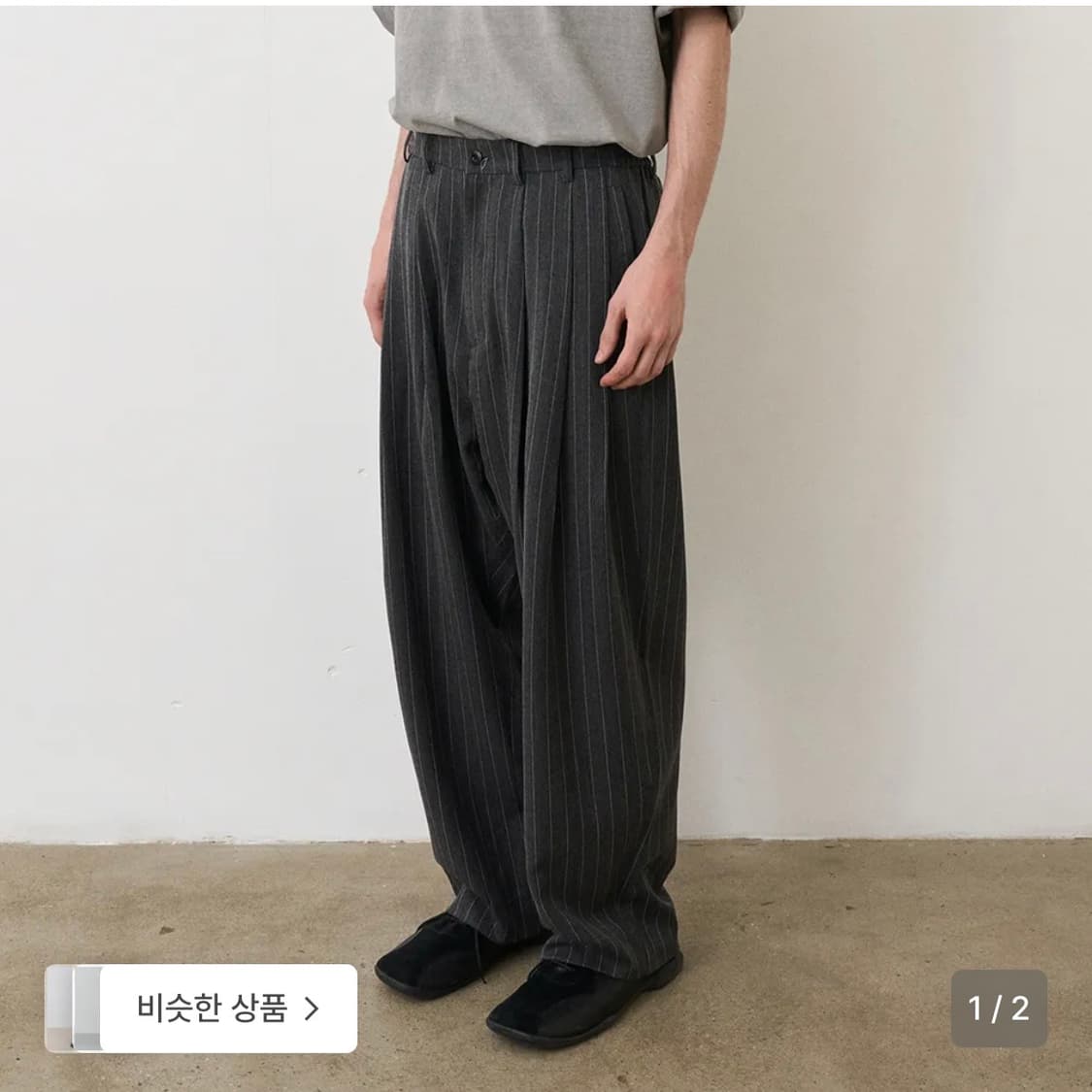 노운 와이드 테이퍼드 팬츠 상품이미지2