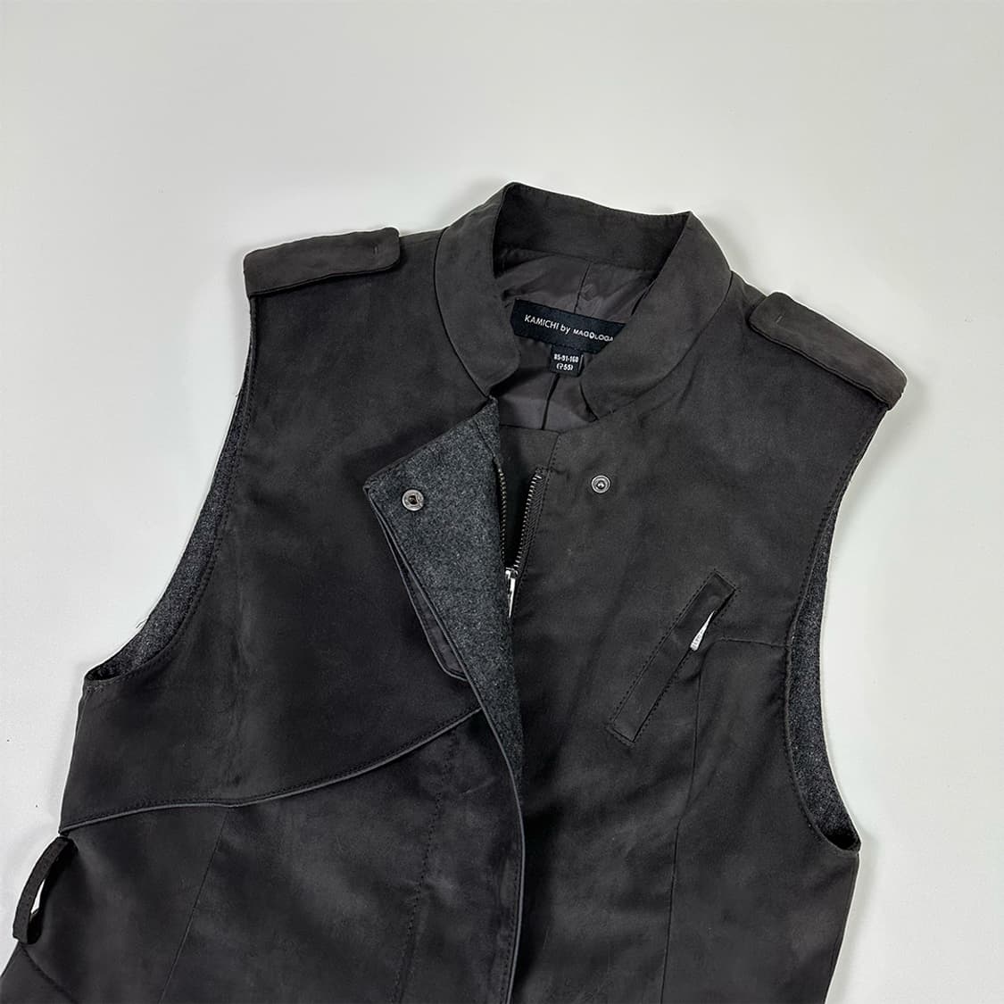 카미치바이맥런던 오버랩 스웨이드 원피스 상품이미지4