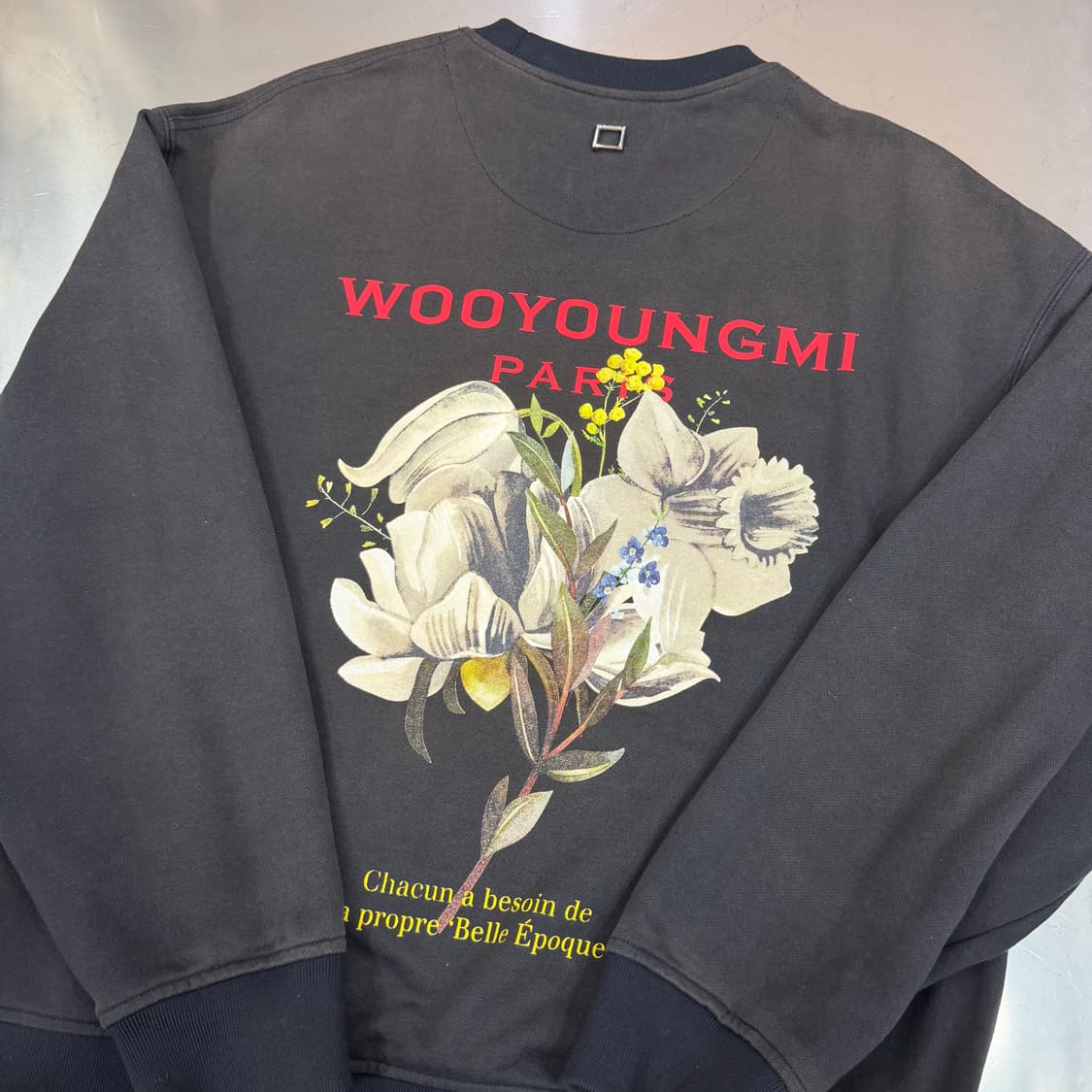 우영미 플라워 백로고 맨투맨 상품이미지1