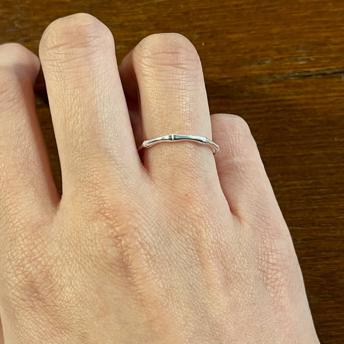 새상품 여성 오픈링 대나무 반지 은반지 실버링 상품이미지3