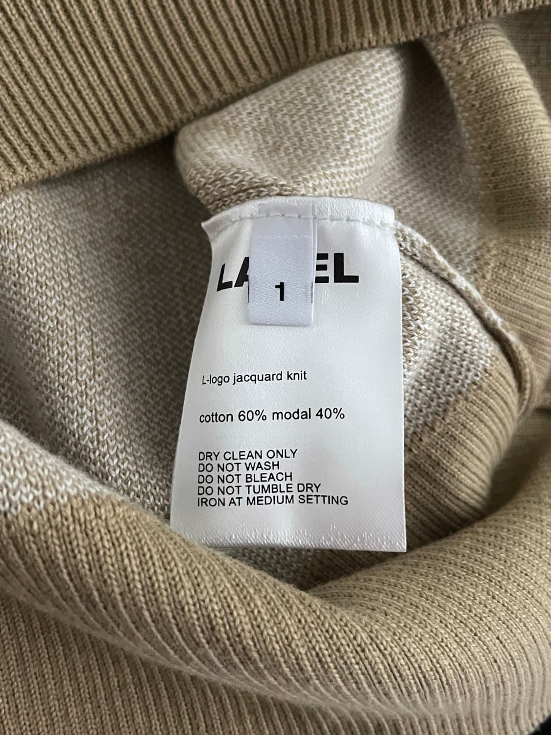 라벨아카이브 L-logo Jacquard knit 새상품 상품이미지9