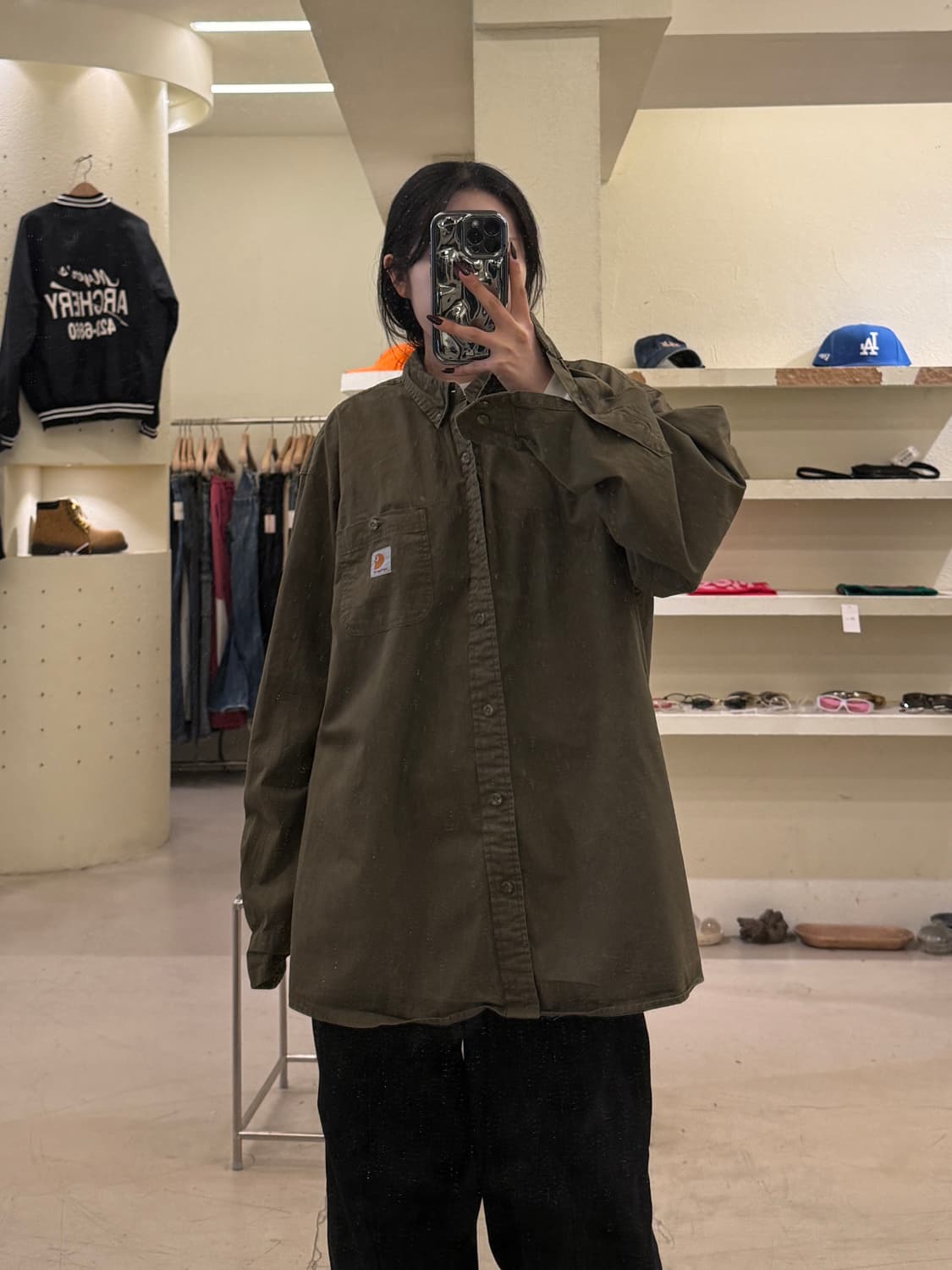 칼하트 빈티지 버튼다운 워크셔츠 U1280 상품이미지1