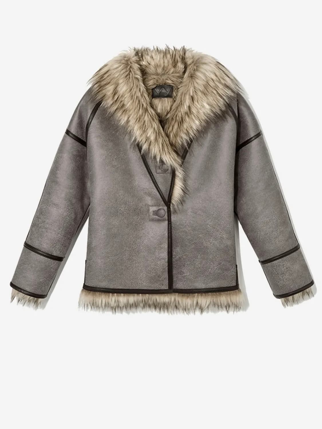 OPEN YY FAUX FUR REVERSIBLE JACKET BROWN 상품이미지2