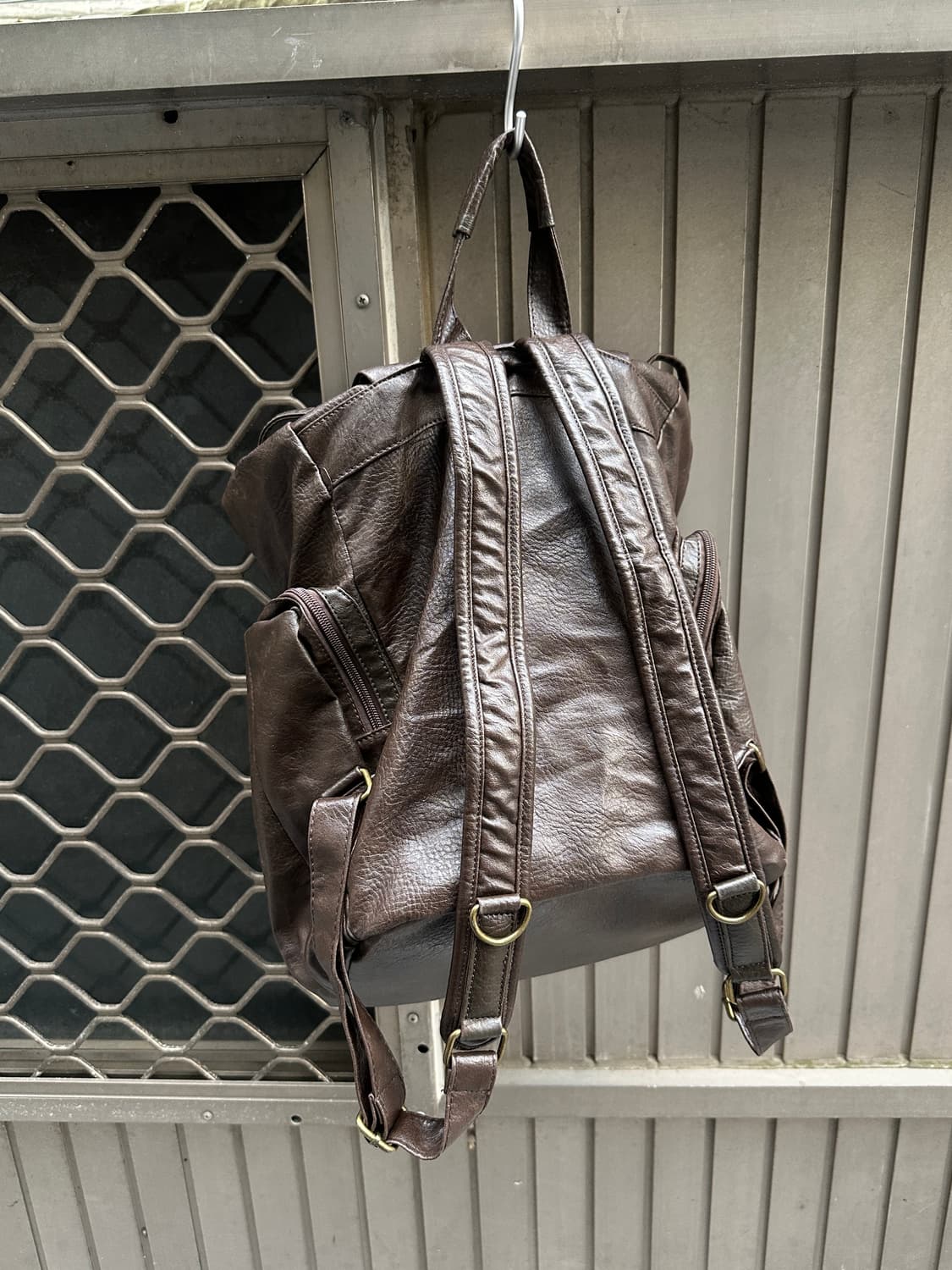 Vintage real leather multi pocket bag 상품이미지7