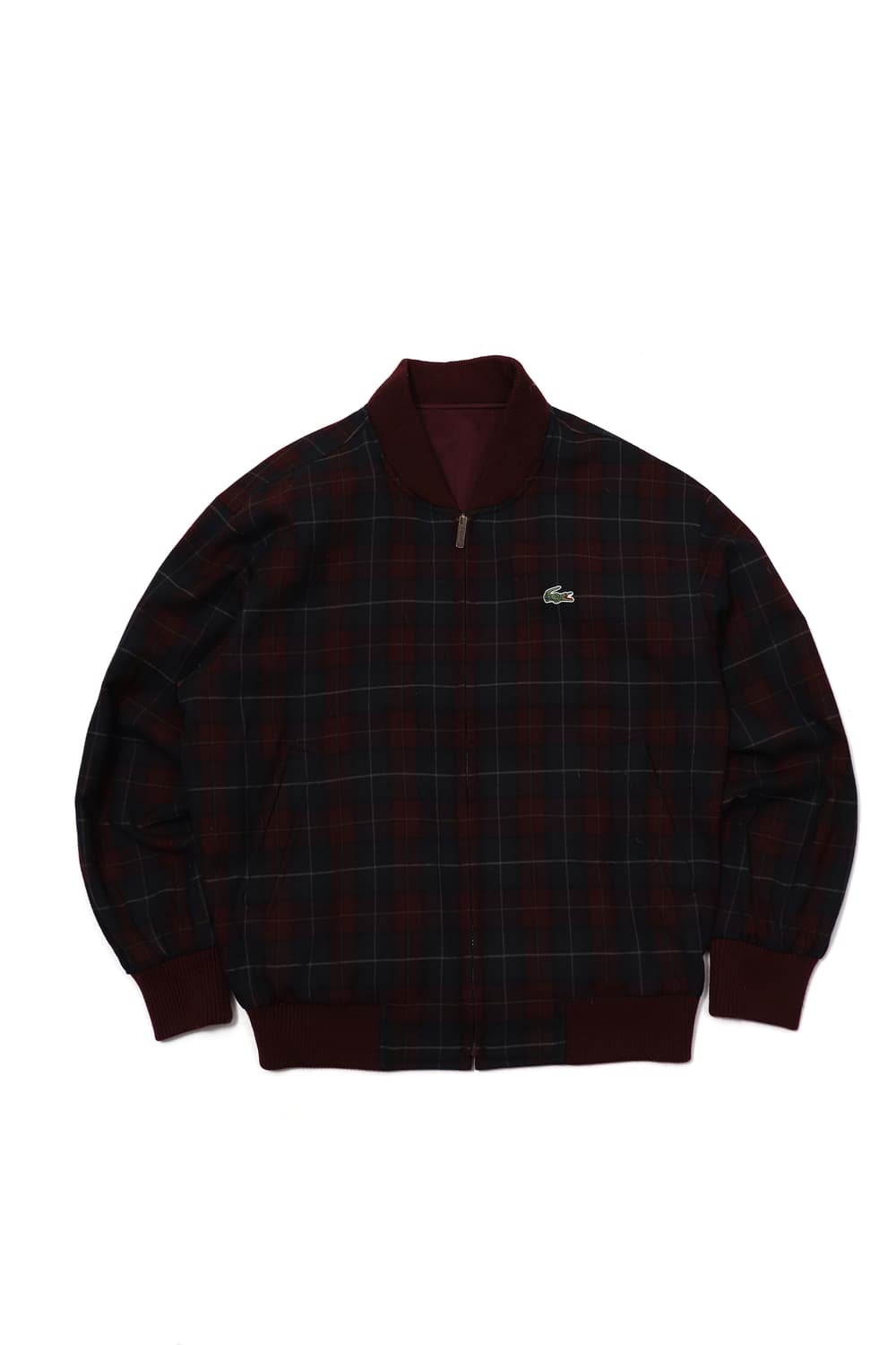 LACOSTE 90s 리버시블 올드스쿨 버건디 점퍼 size 100 상품이미지1