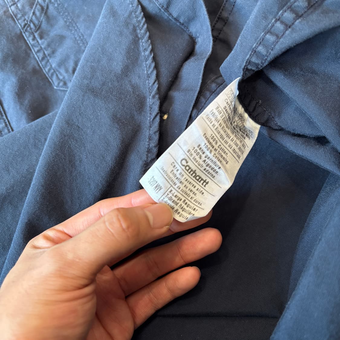 칼하트 오리지널 네이비 긴팔 셔츠 상품이미지8