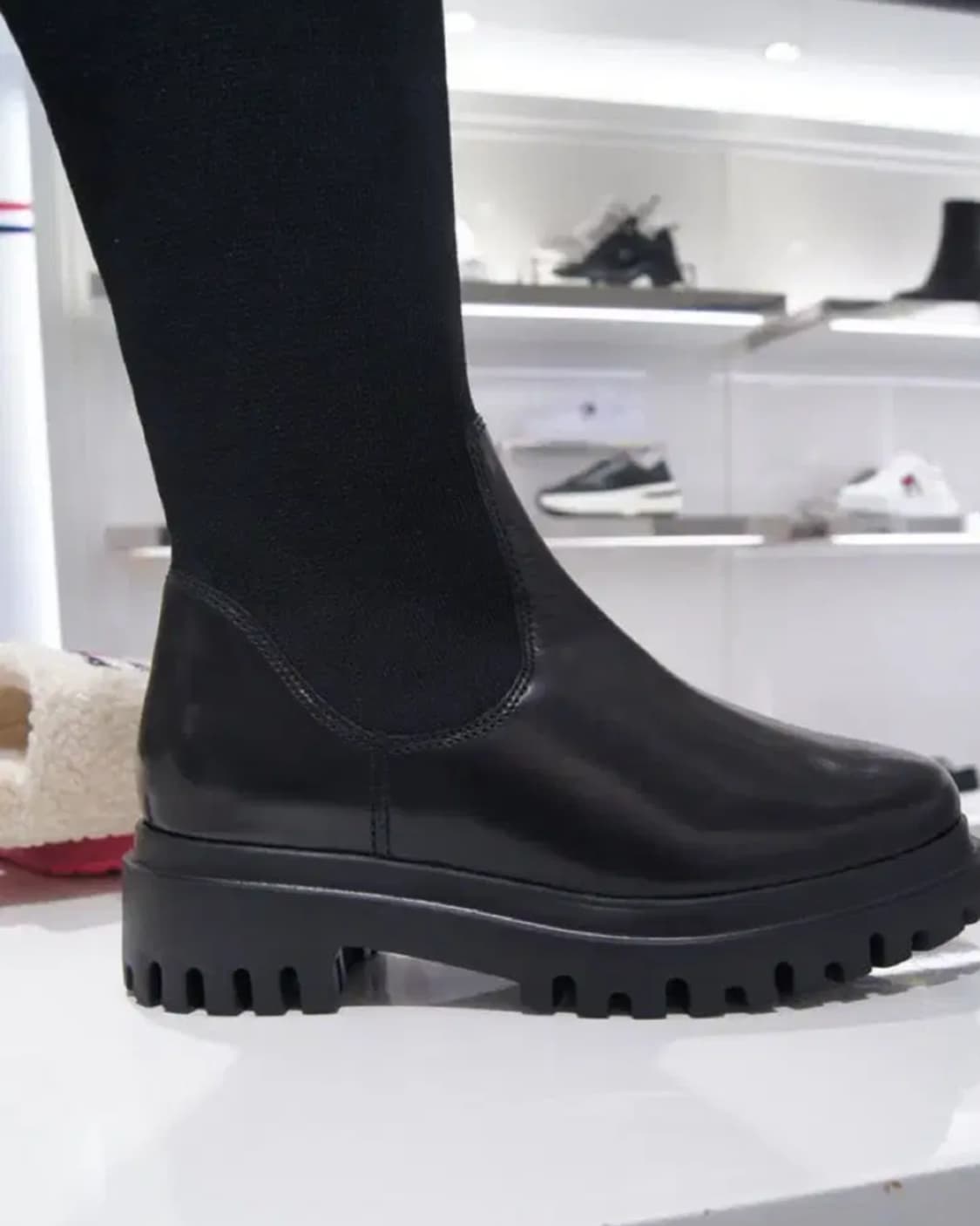 [트와이스 나연 착용, 정가이하, 새상품] 타미힐피거 삭스 니트 롱부츠 상품이미지4