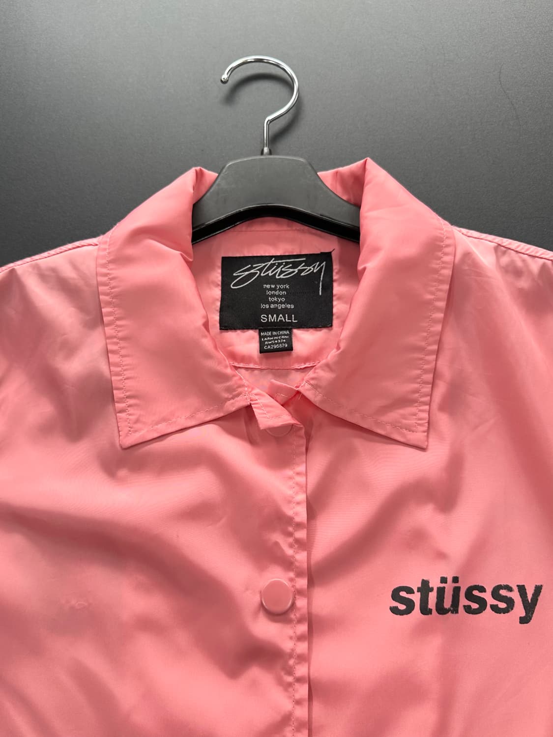 스투시 백로고 코치자켓 코랄핑크 상품이미지8
