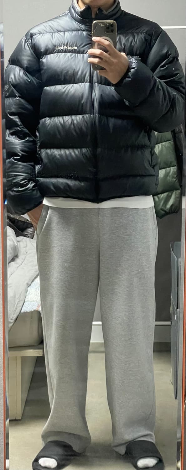 빈티지 몽벨 라이트 알파인 구스 다운 패딩 자켓 블랙 상품이미지8