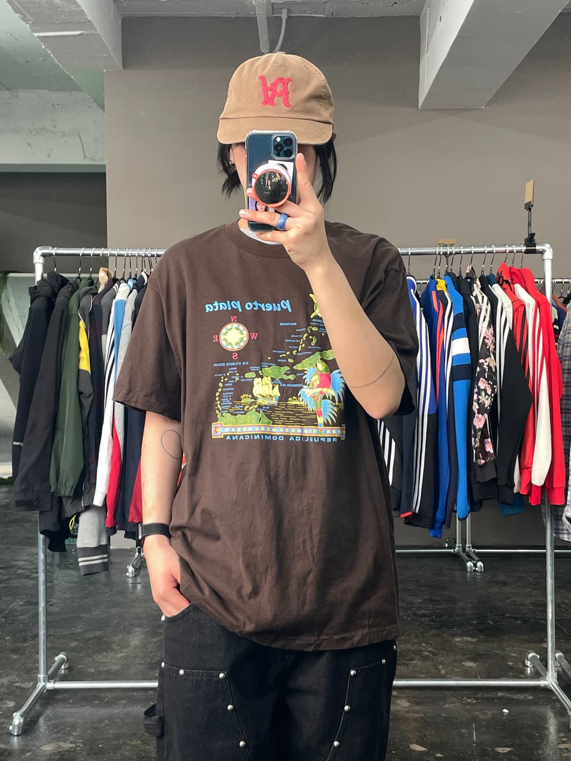 빈티지 프린팅 반팔 티셔츠 상품이미지2