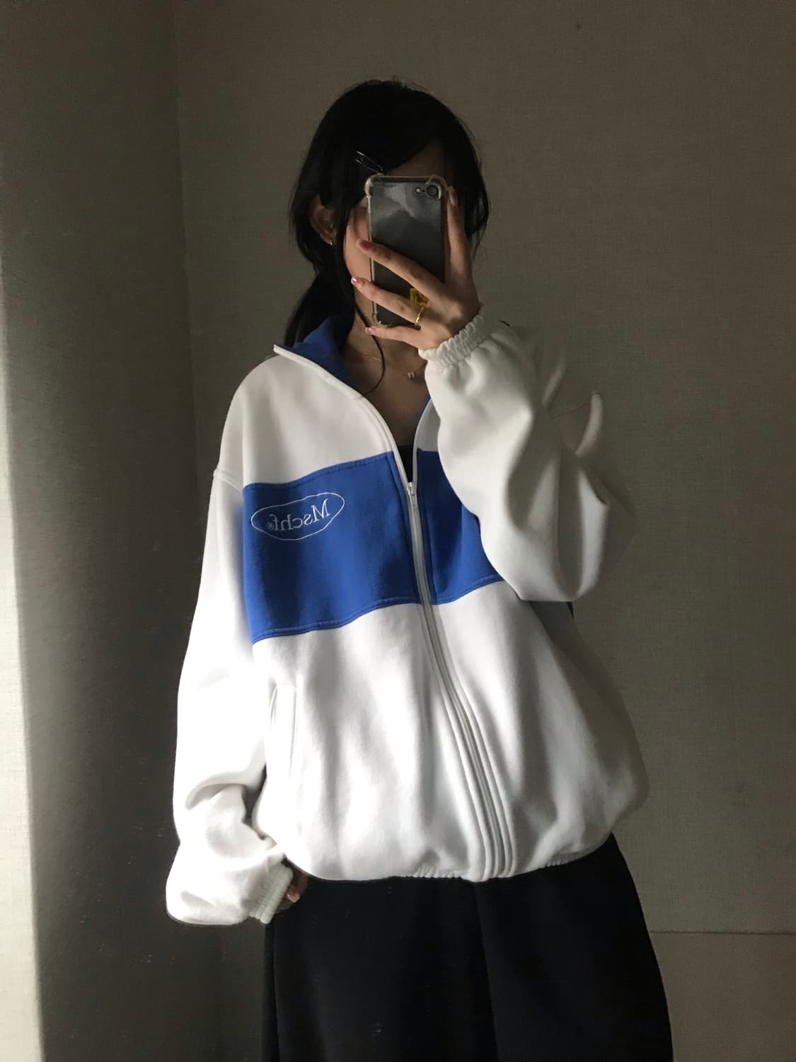 미스치프 흰파 스웨트 집업 상품이미지5