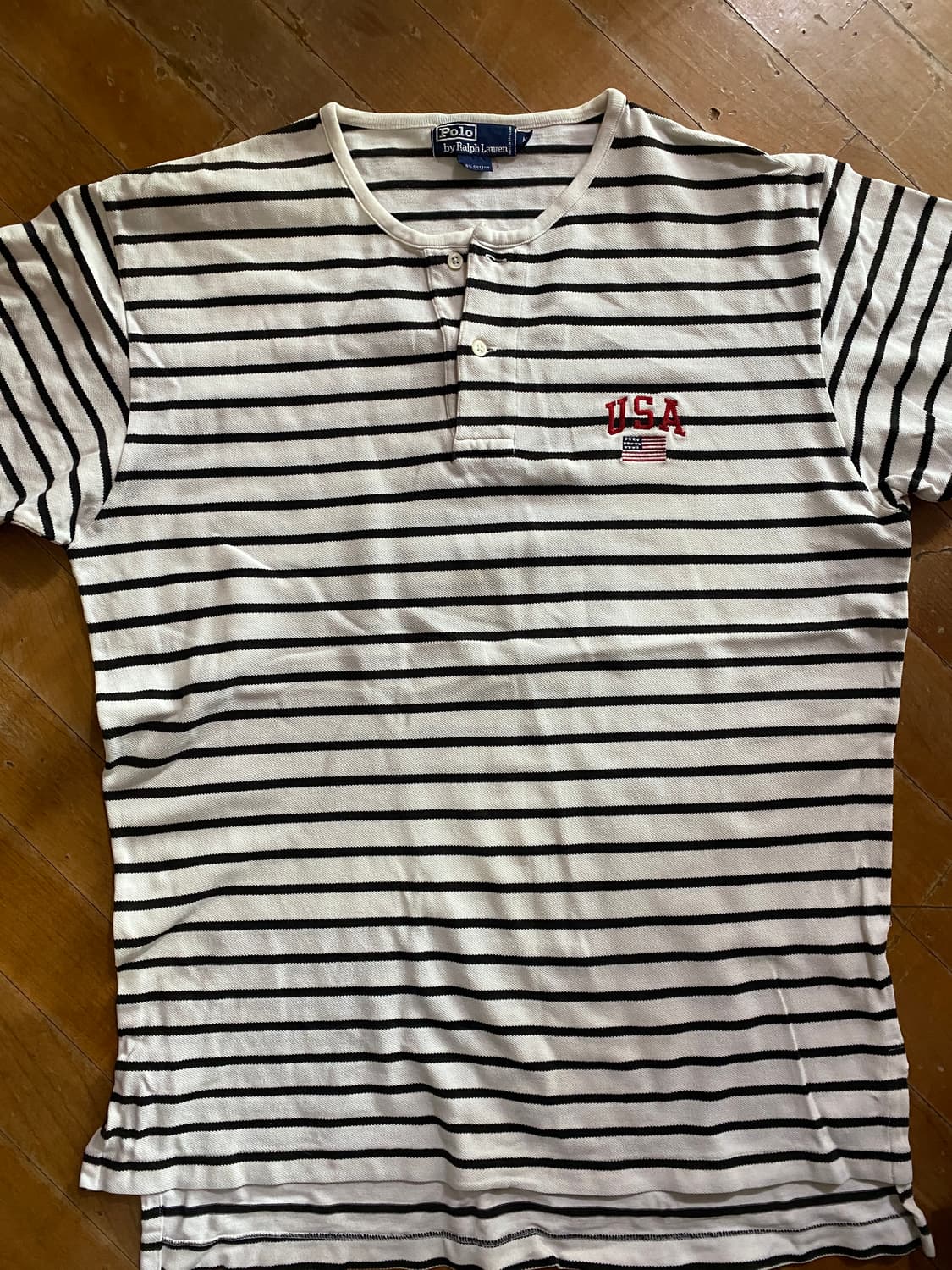 폴로 랄프로렌 스트라이프 티셔츠 M (105~110) 상품이미지1