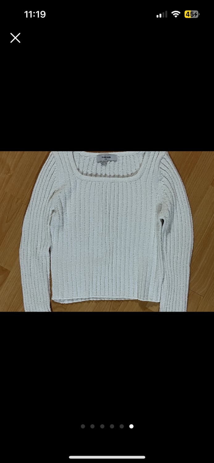 에잇세컨즈 스퀘어넥 아이보리 긴팔 s사이즈 상품이미지6
