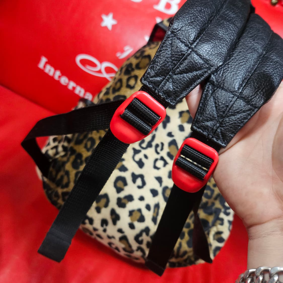 잔스포츠 레오파드 Y2k 호피 복조리 유니크 백팩 Free 상품이미지5