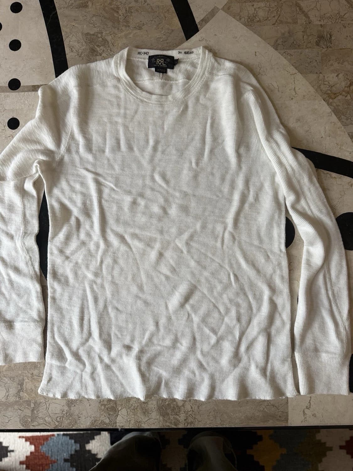 더블알엘 텍스쳐드 크루넥 페이퍼 화이트 상품이미지2