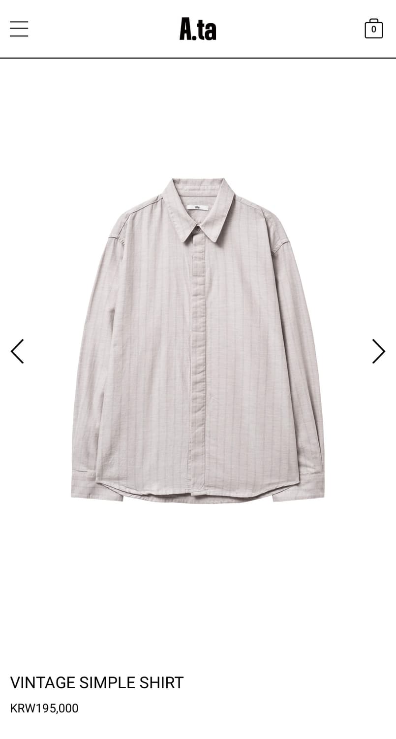A.ta vintage simple shirt M 상품이미지1