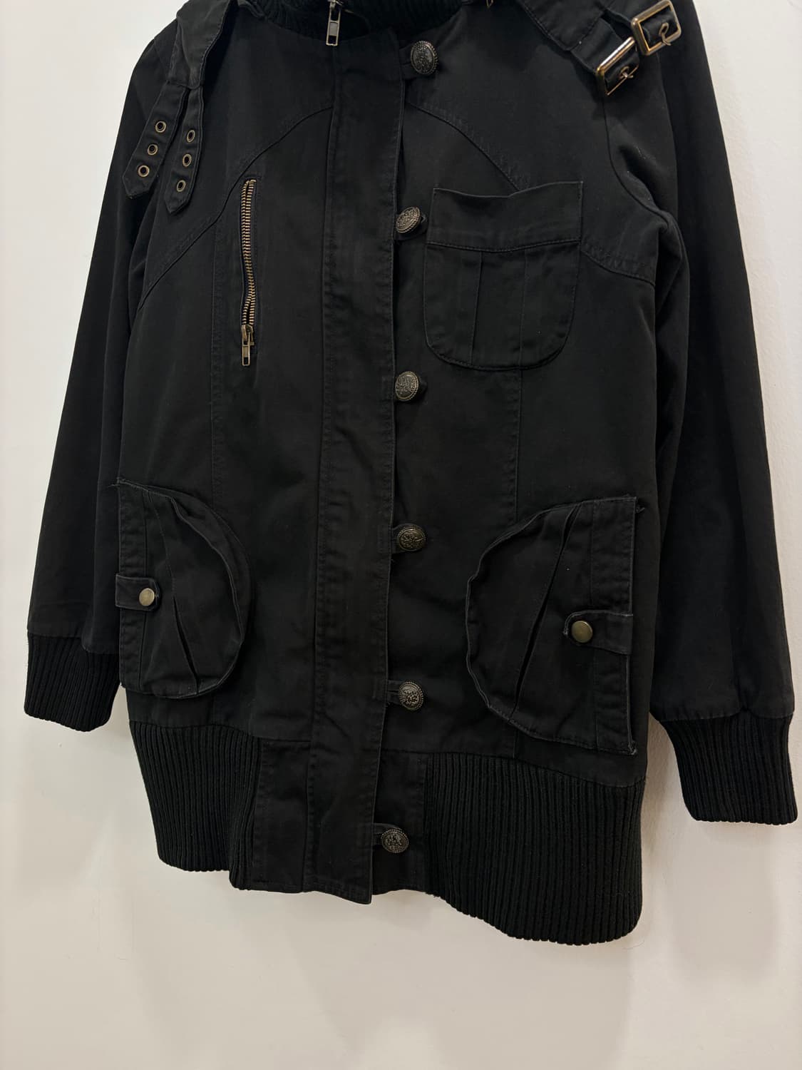 Y2k 지퍼 디테일 후드 자켓 상품이미지7