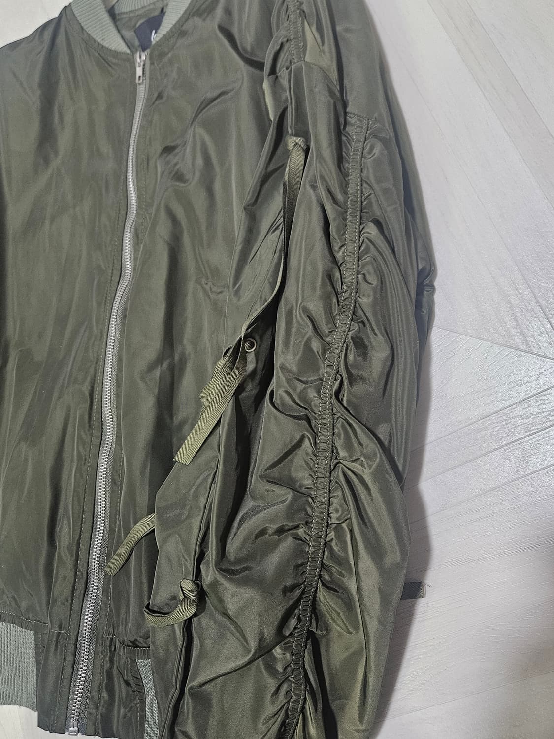 빈티지 카키 셔링 항공점퍼 상품이미지2