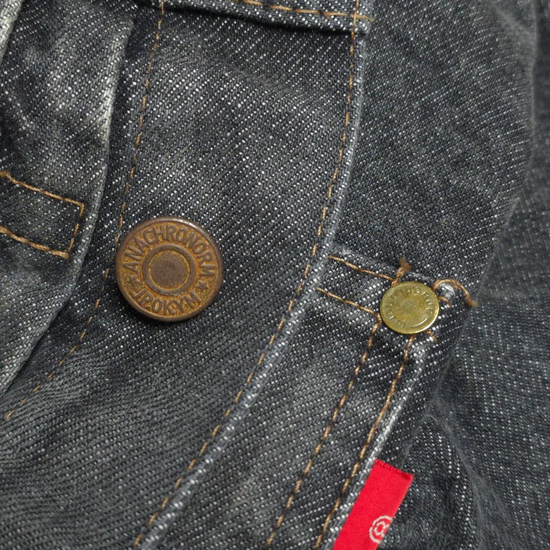 [3]아나크로놈 FrontTuck 데님자켓블랙 보로 anachronorm 상품이미지9