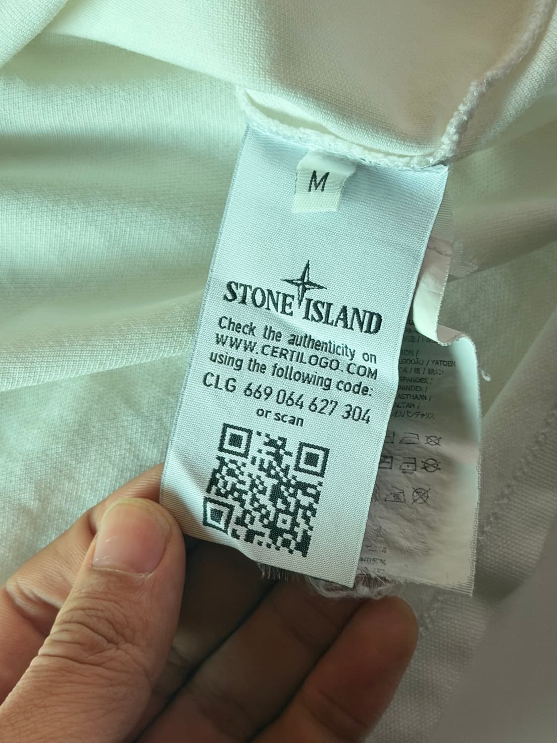 스톤아일랜드 화이트 반팔 카라티 남성 L 상품이미지3