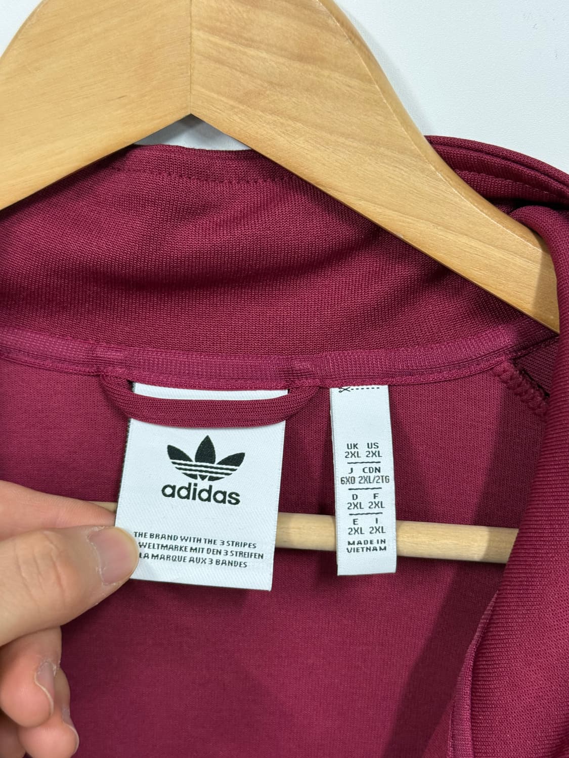 Adidas Burgundy Full Zip Jersey 상품이미지6