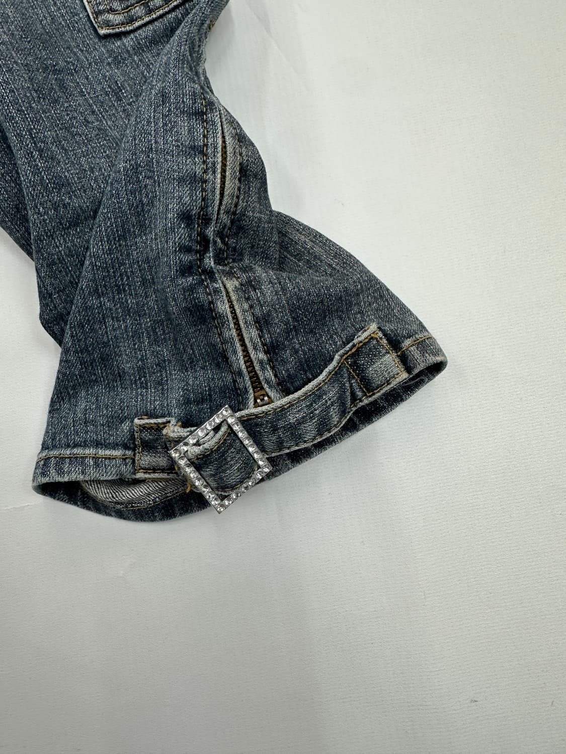 ⭐️y2k 데코라 워싱 빈티지 카고 7부 데님 팬츠⭐️ 보헤미안 펑크 상품이미지6