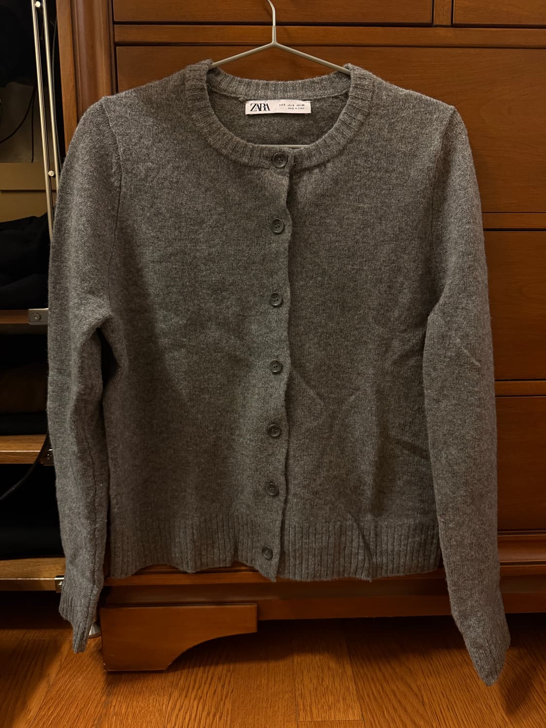 Zara 자라 울 100 가디건 그레이 상품이미지4