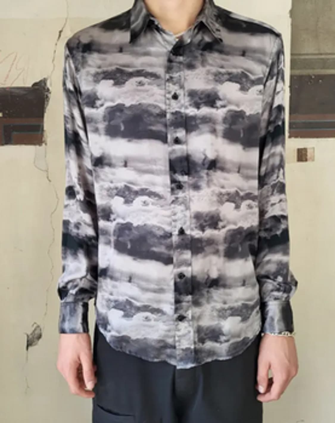 Geoffrey B Small Storm Clouds Silk Shirt 상품이미지1