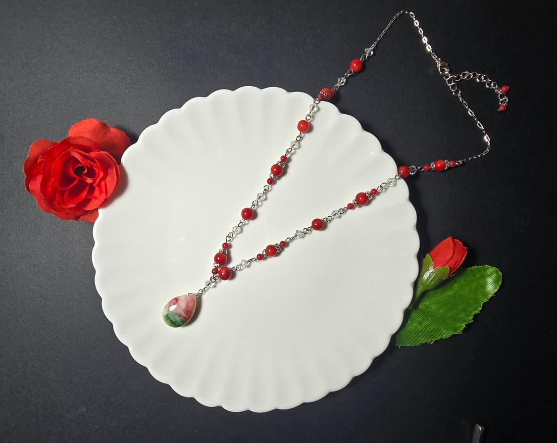 산호석 목걸이 세트 상품이미지1