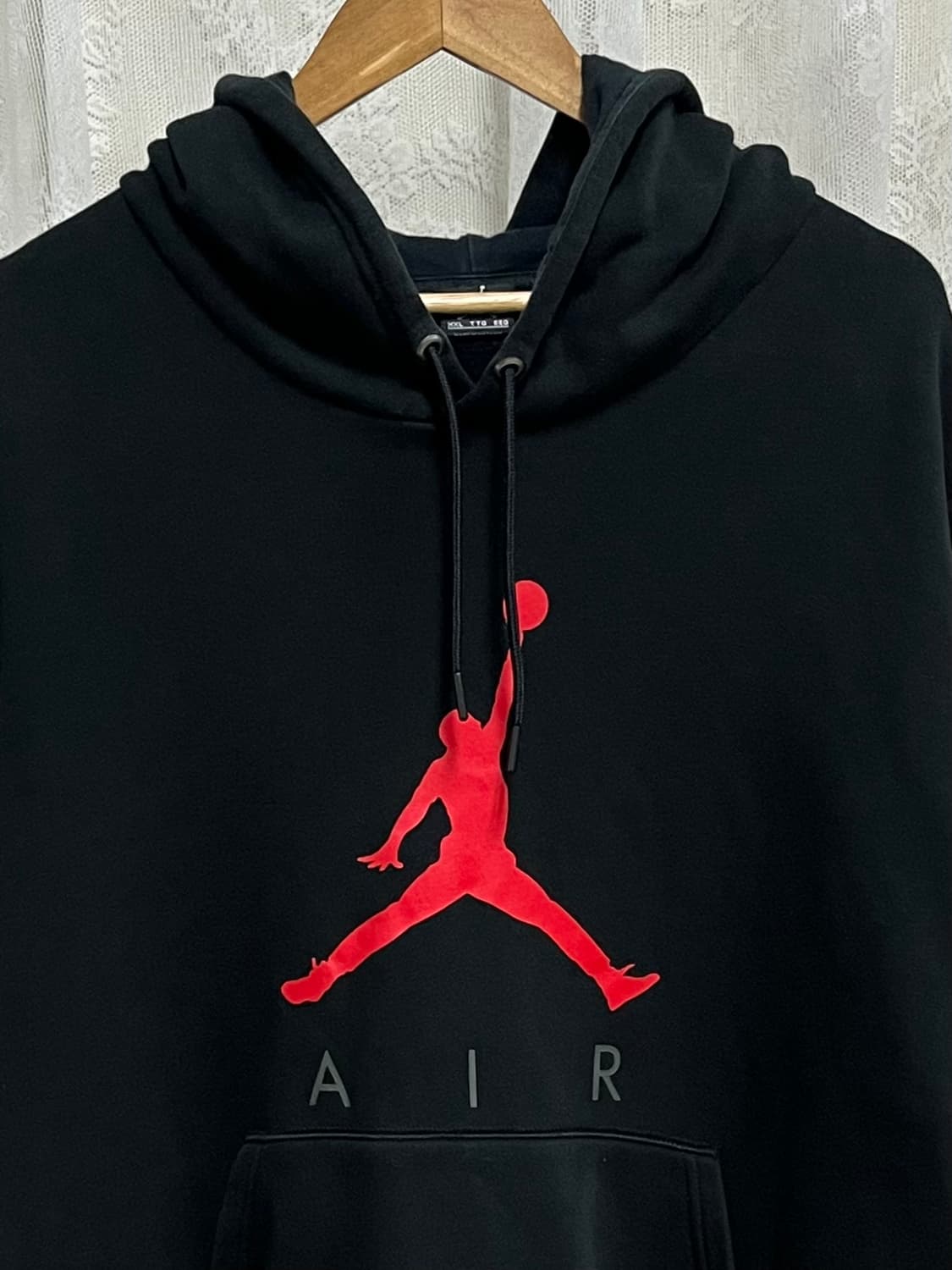 XXL) 나이키 조던 점프맨 후드 티셔츠 블랙 상품이미지3