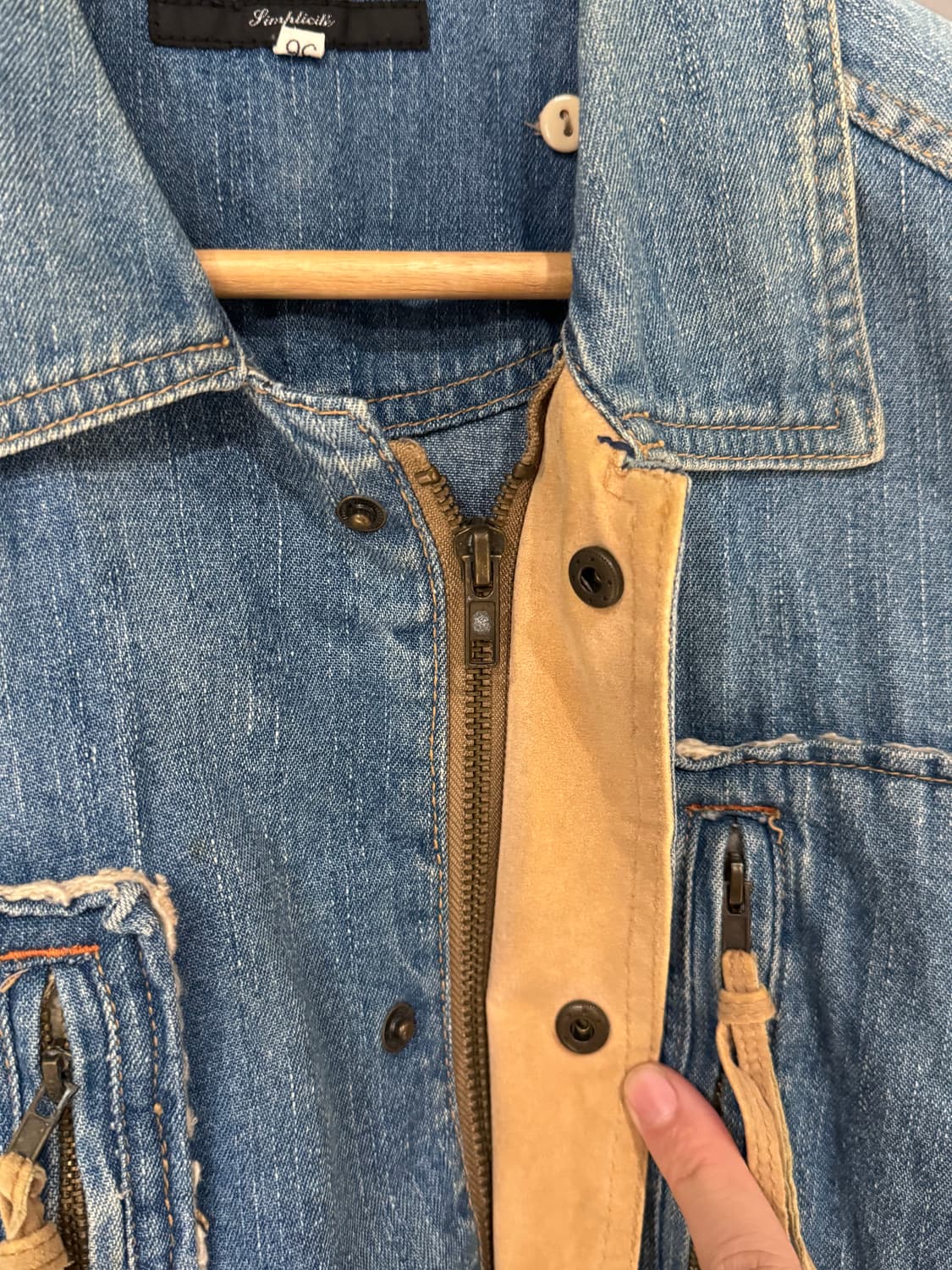 심플리시테 데미지 디테일 데님자켓  상품이미지4