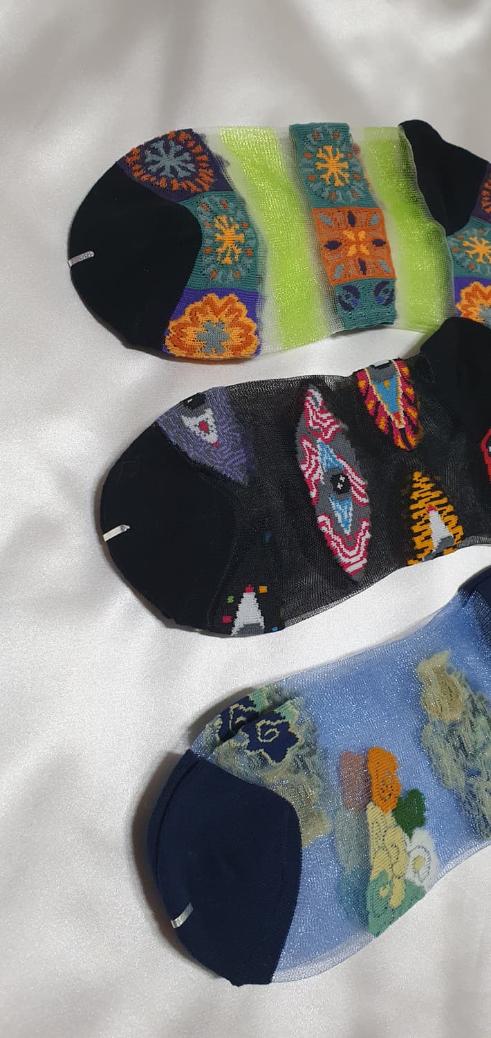 그린 블루 블랙 CONNISTINE MUSEUM 코니스틴 뮤지엄 양말  상품이미지6