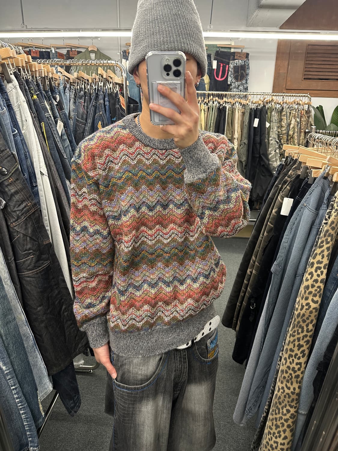 Made In ITALY 패턴 니트 스웨터 상품이미지3