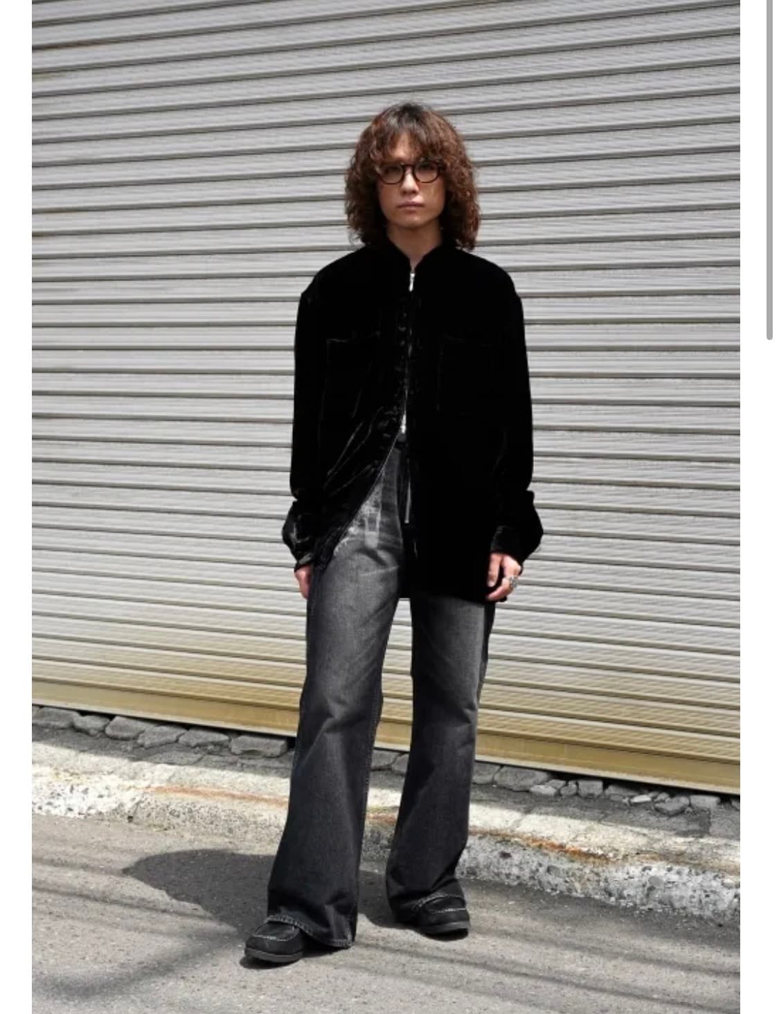 마수MASU 벨벳 집업 셔츠 상품이미지5