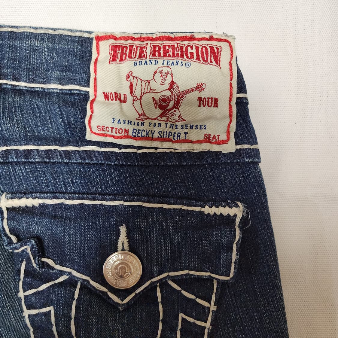 트루릴리젼 BECKY SUPER T Y2K 스티치 세미 부츠컷 데님팬츠
 상품이미지7