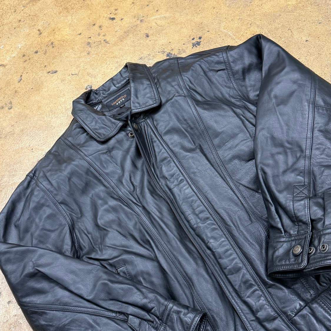 [정품/L] 한양모피 가죽 레더 자켓 b8 상품이미지1